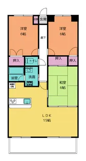 クレセール万石【3階】の間取り