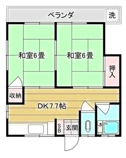 第4青葉荘【2階】の間取り