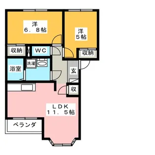 アシューレ A【2階】の間取り