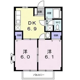 シャルム中野C【2階】の間取り