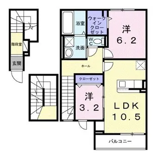 東京都小平市栄町2【アパート】の間取り