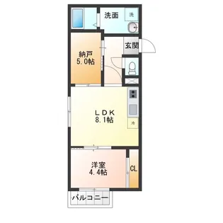 Cedar Hall Yamada Two【1階】の間取り