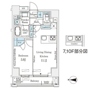 ムニレジデンス上野(旧名称 ベルファース上野)【12階】の間取り