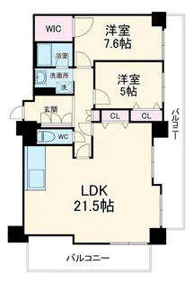 グラシスタワー所沢【23階】の間取り