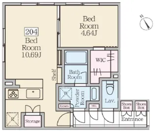東京都世田谷区三軒茶屋1【マンション】の間取り