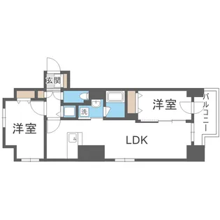 アルファタワー札幌南4条【10階】の間取り