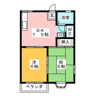 レジデンス赤坂A【2階】の間取り