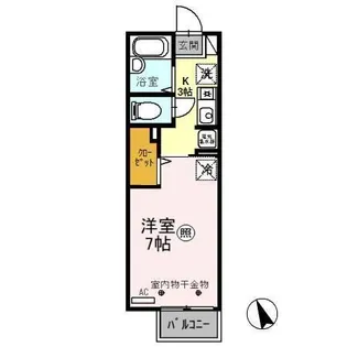 宇都宮テックハイツ A【1階】の間取り