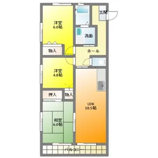 エバーコート豊島B【2階】の間取り