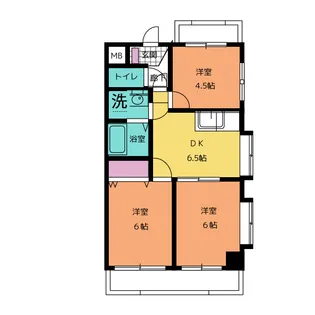 3DKの間取り画像