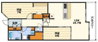 グレンパーク梅田北【5階】の間取り