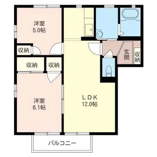 グリーンパークおゆみ野【1階】の間取り