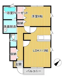 ヴィヴェールラランジャ【1階】の間取り