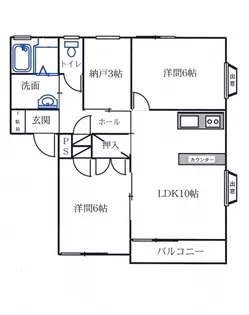 ジョイフルA【1階】の間取り
