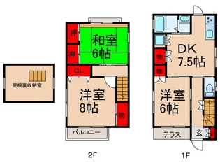 東京都北区田端5【一戸建】の間取り