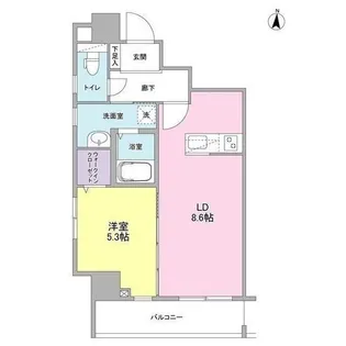 プラシードテラス森下【5階】の間取り