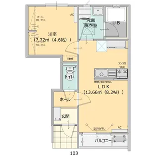 スターコート福富 I【1階】の間取り