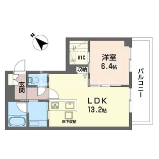 セレスト弁天【1階】の間取り