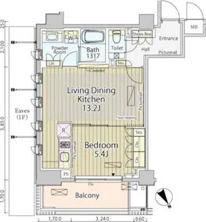 パークアクシスプレミア表参道【2階】の間取り