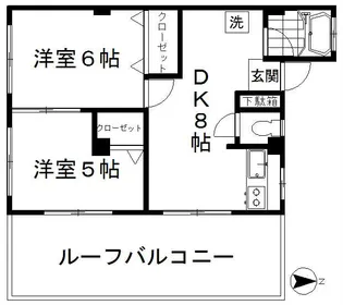 深川マンション【4階】の間取り