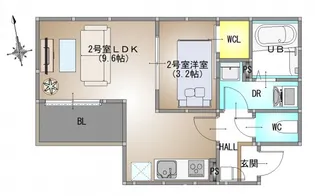 REGALEST 南高前【1階】の間取り