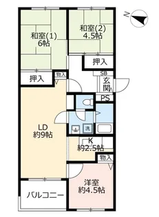 UR芦屋浜【19階】の間取り