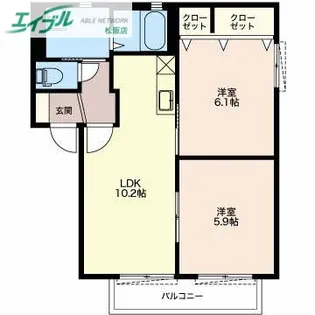 パークハイム A【2階】の間取り