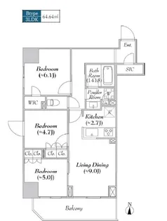 ASMACI  MAISON両国II【9階】の間取り