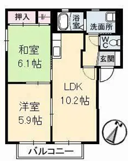 シャーメゾン K 五番館【2階】の間取り