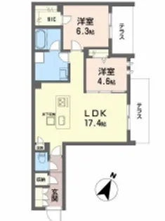 大阪府吹田市山田東4【マンション】の間取り