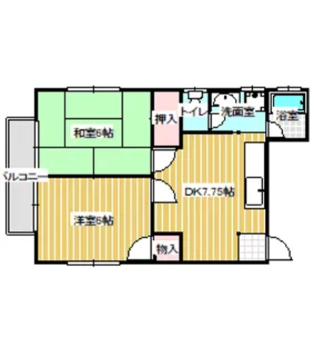 清新ハイツ【2階】の間取り
