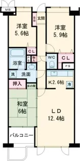 グランフォート目黒【1階】の間取り