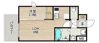 福岡県福岡市中央区大手門2【マンション】の間取り