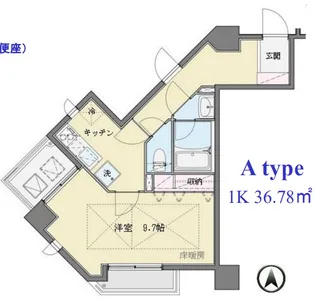 東京都渋谷区恵比寿2【マンション】の間取り