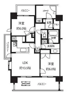 ライオンズシティ白金高輪【9階】の間取り