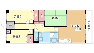 大阪府豊中市熊野町1丁目【マンション】の間取り