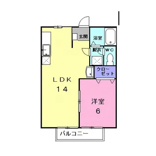 ニューシティ小松【1階】の間取り