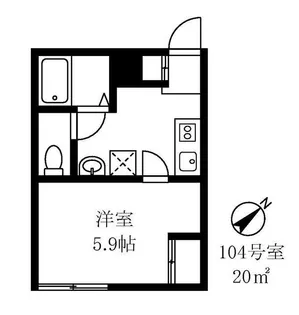 早稲田鶴巻町IMAハウス【1階】の間取り