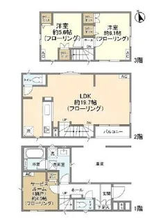 東京都江戸川区篠崎町4【一戸建】の間取り