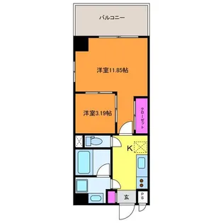 ルネスH笹口【6階】の間取り