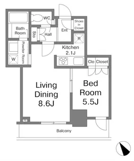 パークタワー池袋イーストプレイス【9階】の間取り