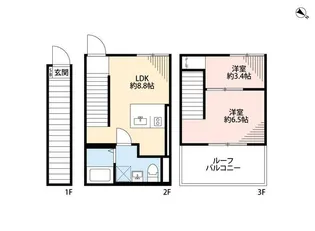 東京都目黒区下目黒3【マンション】の間取り