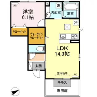 セントセシリア A棟【1階】の間取り