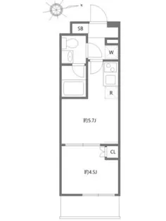ハーモニーレジデンス神楽坂ヒルズファースト【3階】の間取り