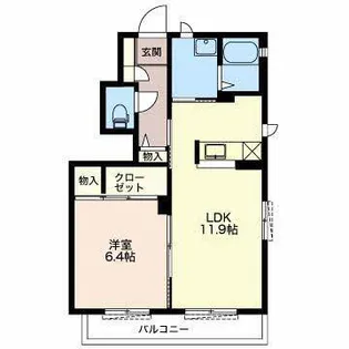 サンフローラ・ヤマキ A【1階】の間取り