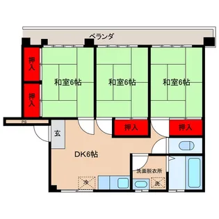 栃木県那須烏山市旭1【マンション】の間取り
