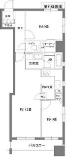 カスタリア人形町【3階】の間取り