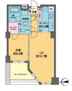 カスタリア高輪【8階】の間取り