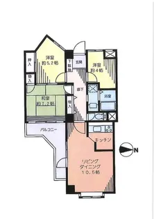 東京都品川区北品川5【マンション】の間取り