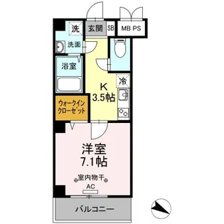 グリーンフィールド【3階】の間取り